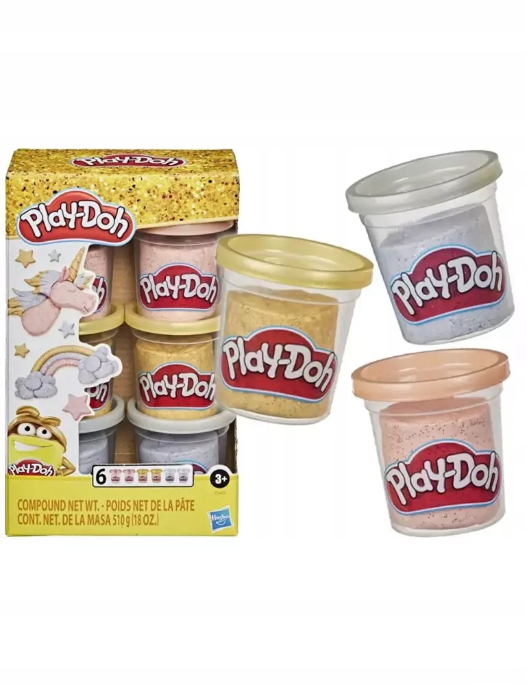 

Play-doh tuby 6-pack z metalicznym efektem E9433