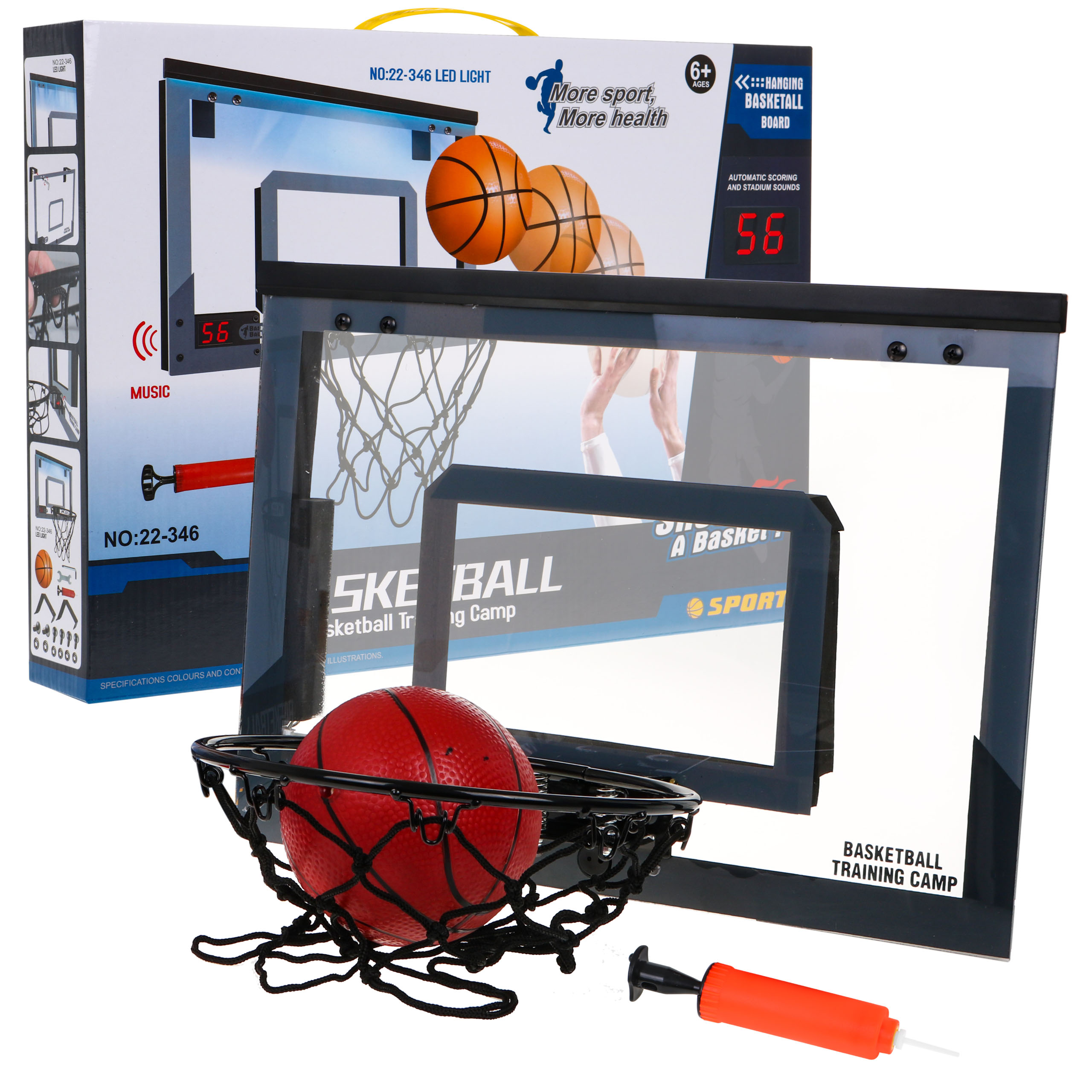 Interaktivní sada pro hraní basketbalu pro děti 6+ Tabule s počítadlem