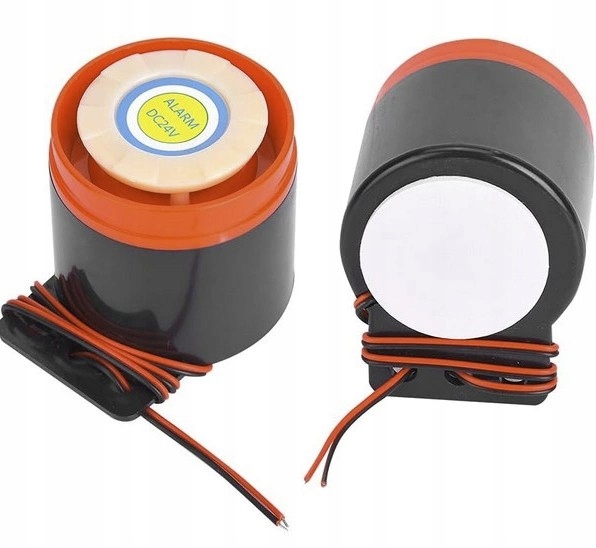 Brzęczek alarmowy 12V 110dbm -buzzer z przewodem syrena alarmowa