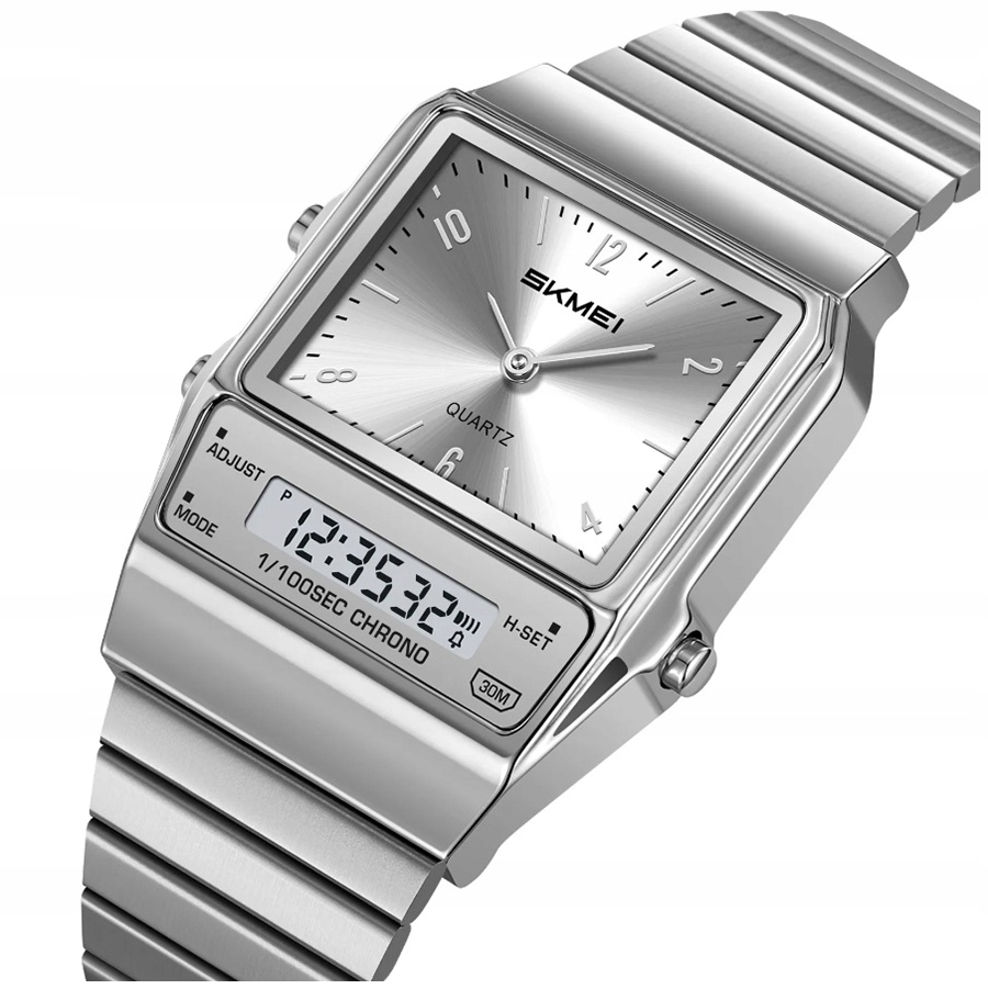 Zegarek męski Skmei skm.126321c.mn elektroniczny bransoleta klasyk retro