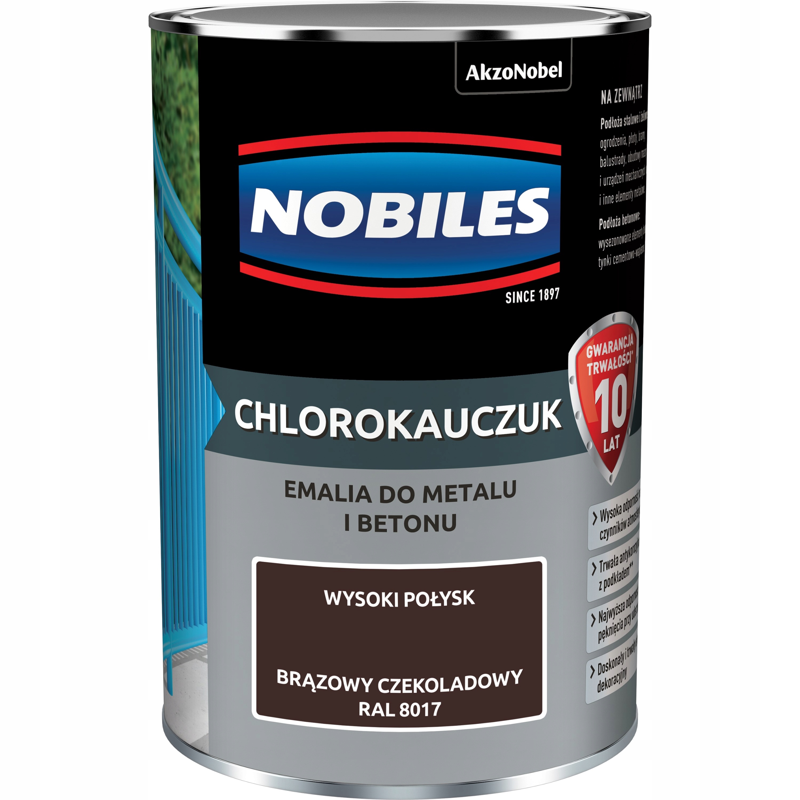 Nobiles Chlorokauczuk brąz czekoladowy 8017 1L