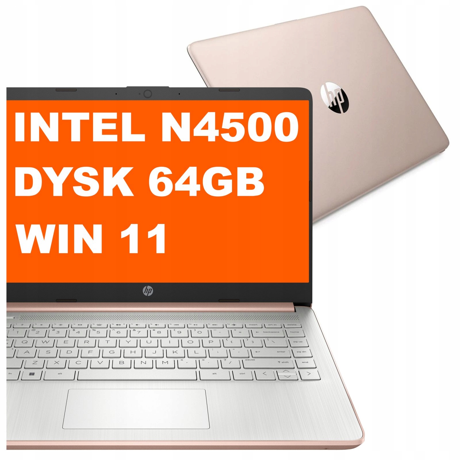 Różowy Laptop edukacyjny Hp 14 Intel N4500 64GB Win 11 Laptop do nauki