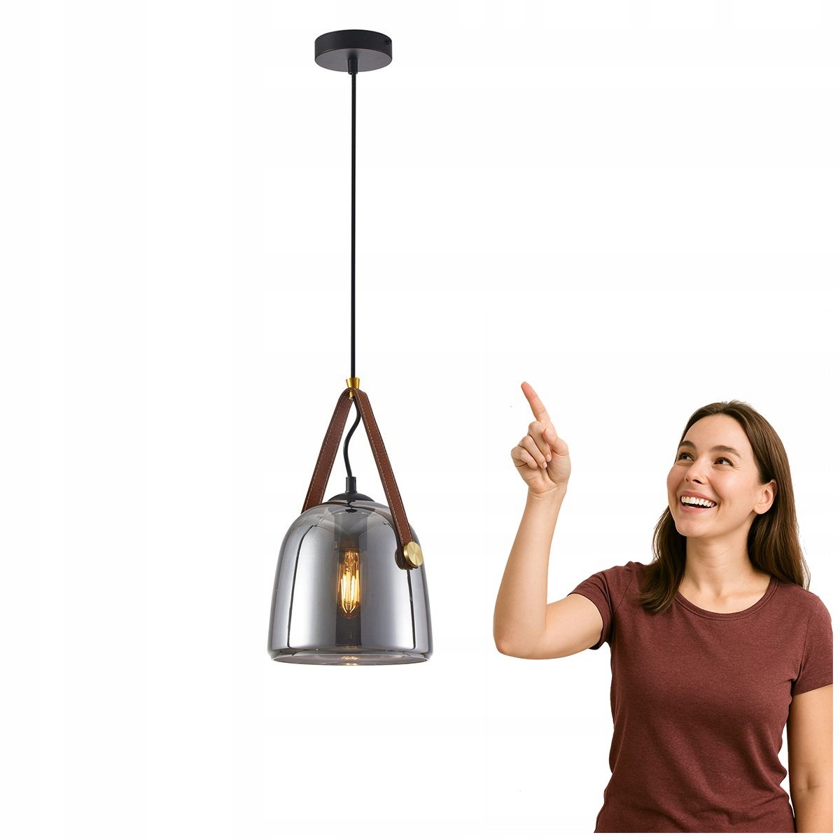 Závěsná lampa Solta PND-24342-1-BK-SG Italux
