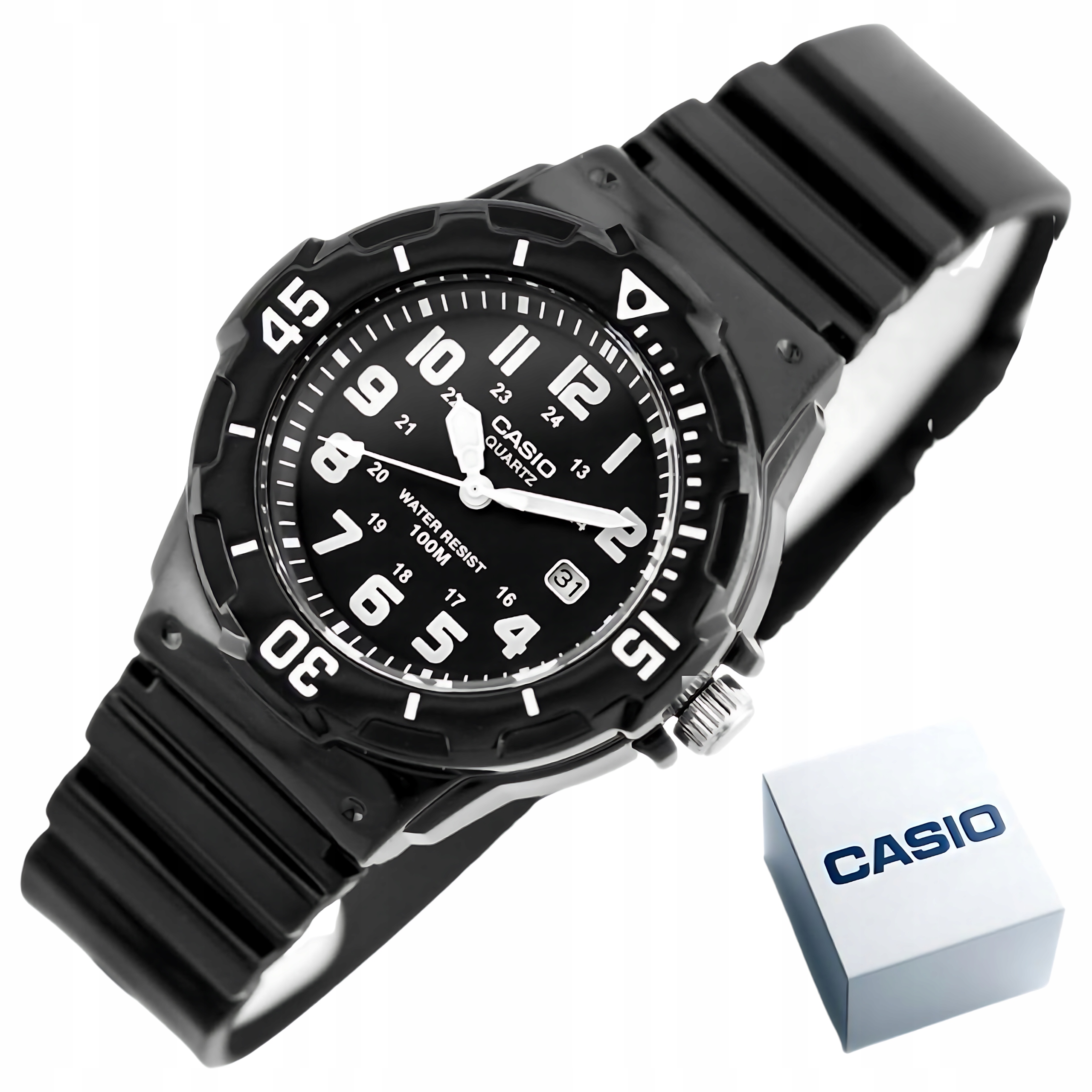 Dámské hodinky Casio LRW-200H-1BV Černé Vodotěsné WR100 Plavání Datum