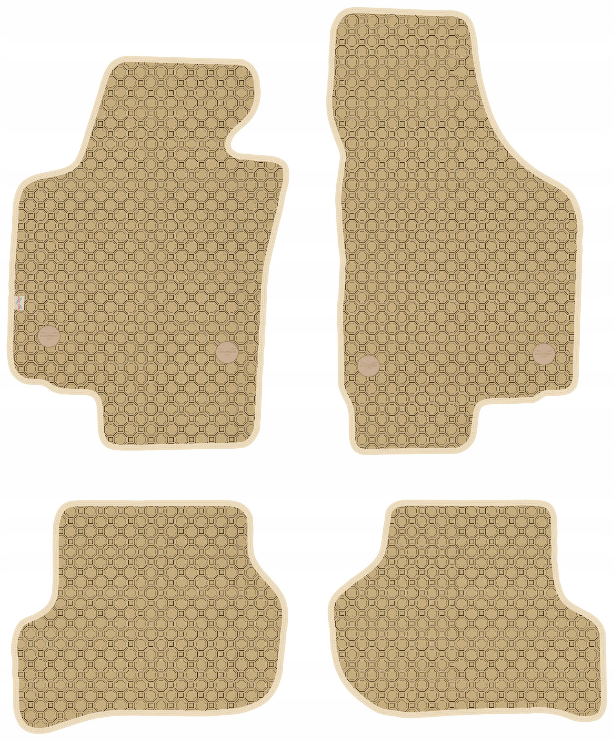 Seat Altea 2008-2015 Koberečky guma Béžová