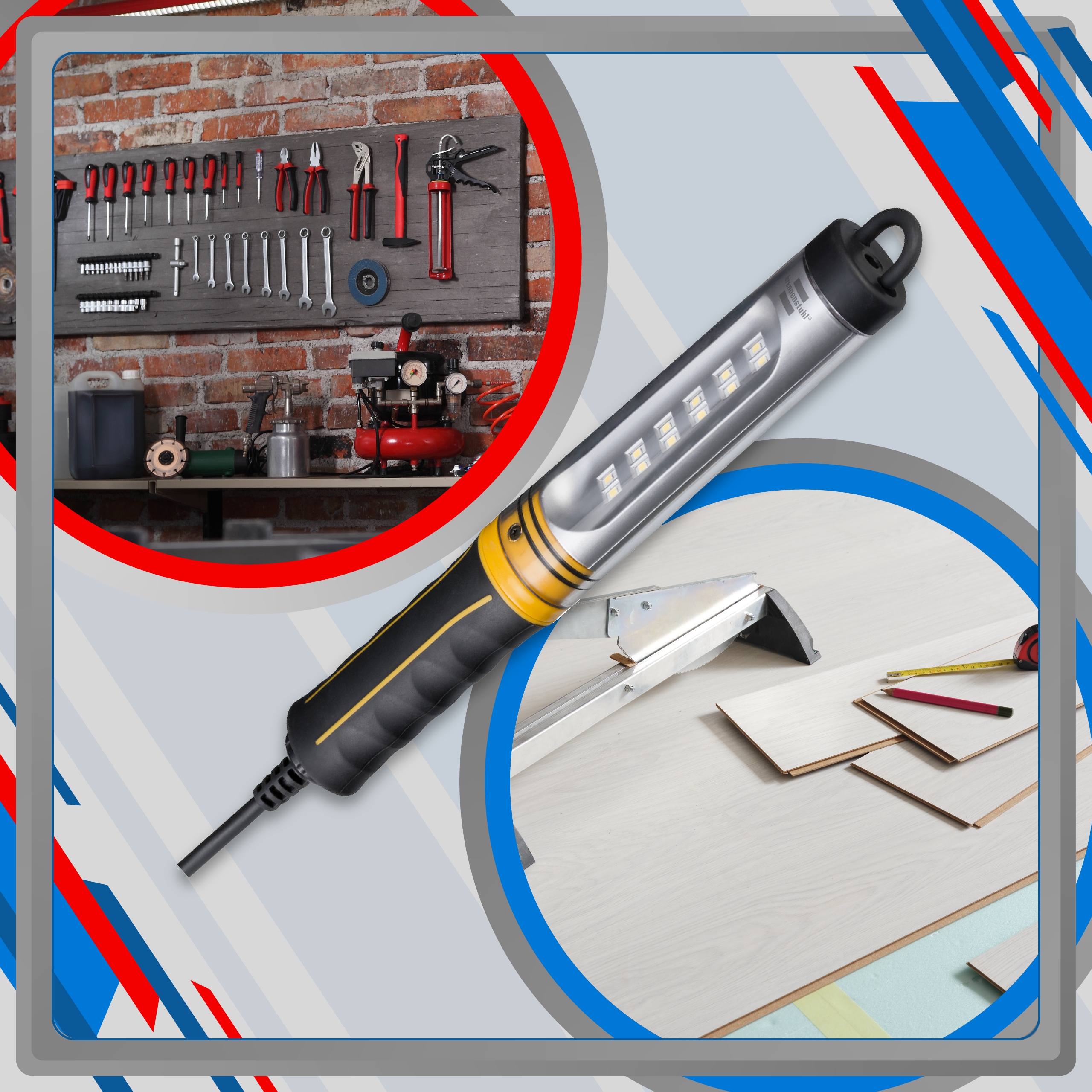 LAMPA WARSZTATOWA DLA PROFESJONALISTÓW 5M LED IP65 Z HAKIEM BRENNENSTUHL Marka Brennenstuhl