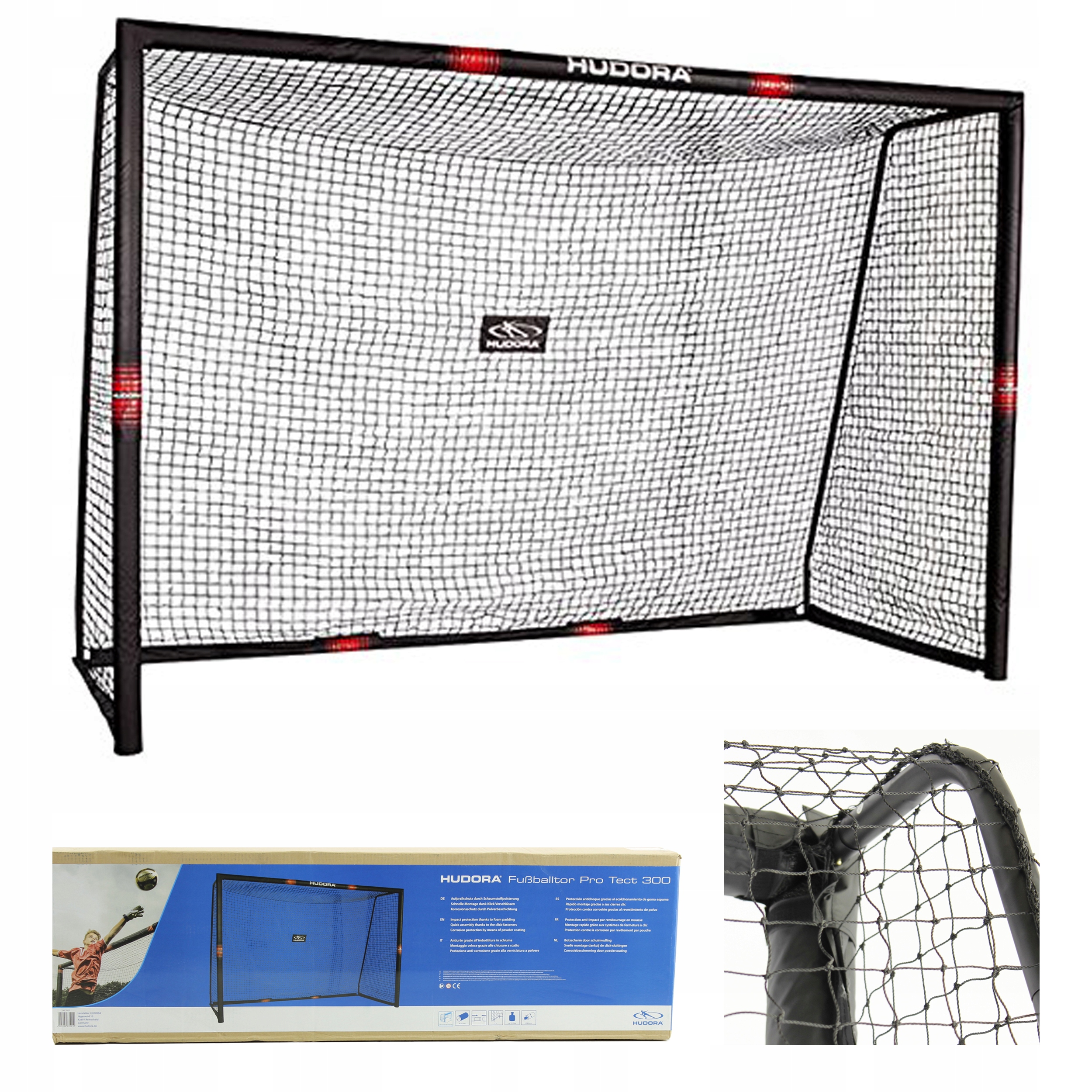 

Bramka piłkarska Hudora Pro Tect 300x200cm 3x2m
