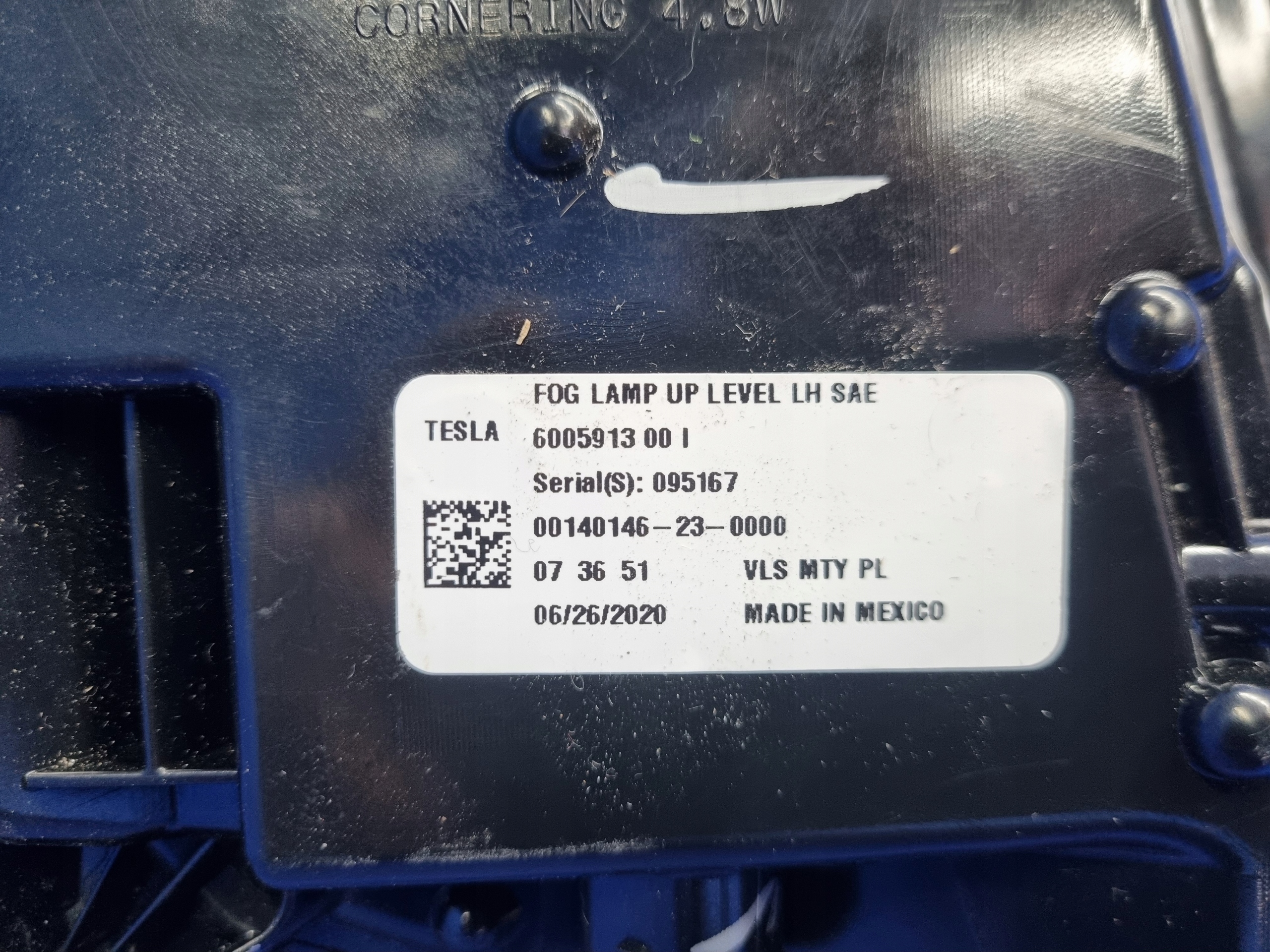 tesla MODEL S противотуманная левая передняя оригинал америка 6005913-00-I