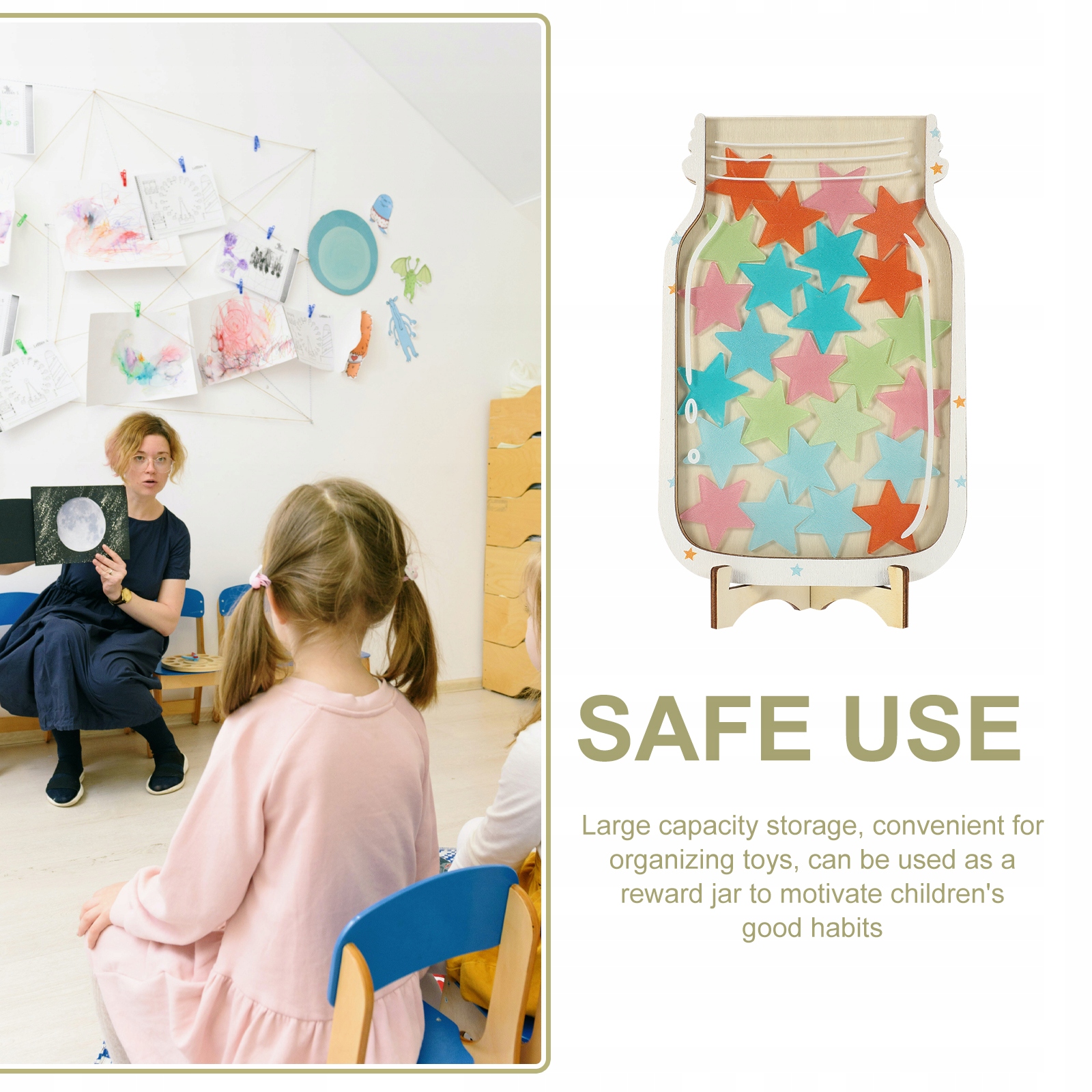 1 ZESTAW DREWNIANY TABEL NAGRÓD MOTYWUJ SŁOIK MOTYWUJ Marka bez marki