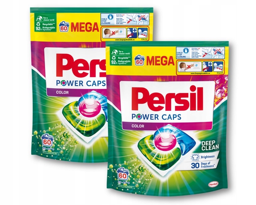 2 x Persil Power Caps Kapsle na praní barev 60 ks