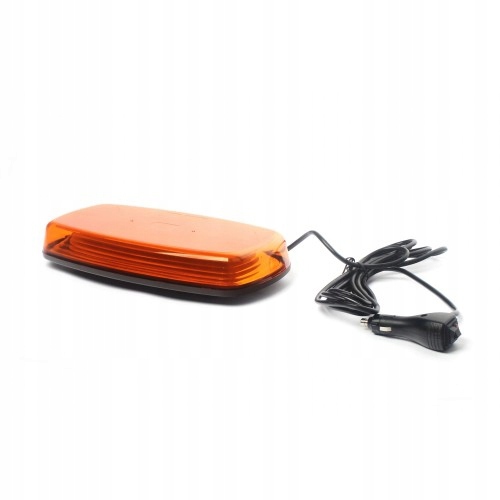 BELKA OSTRZEGAWCZA 84LED 12V/24V NA MAGNES KOGUT NA DACH POMARAŃCZOWA