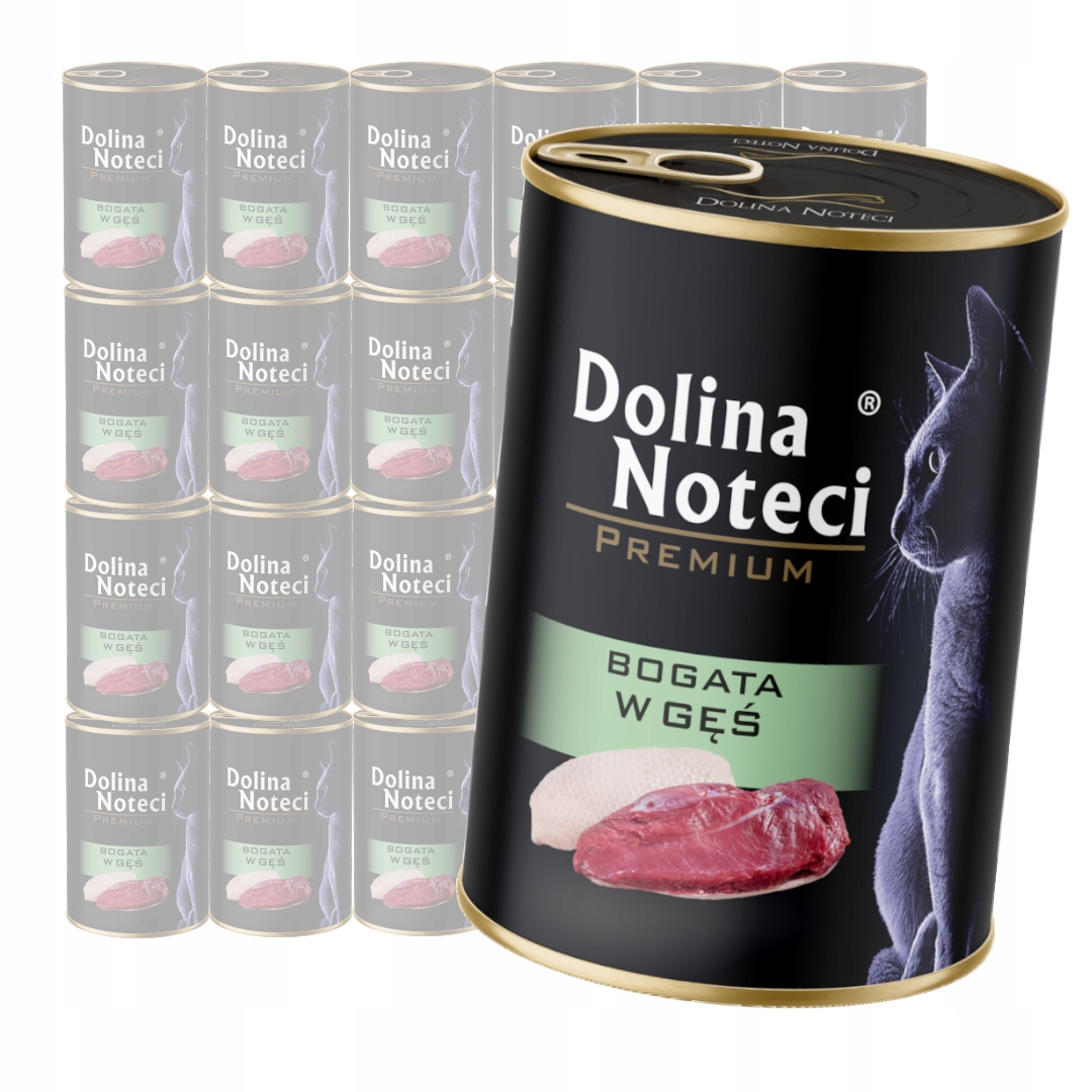 Levně Dolina Noteci Premium 24x400g Mokré Krmivo Pro Kočky Bohaté na husu