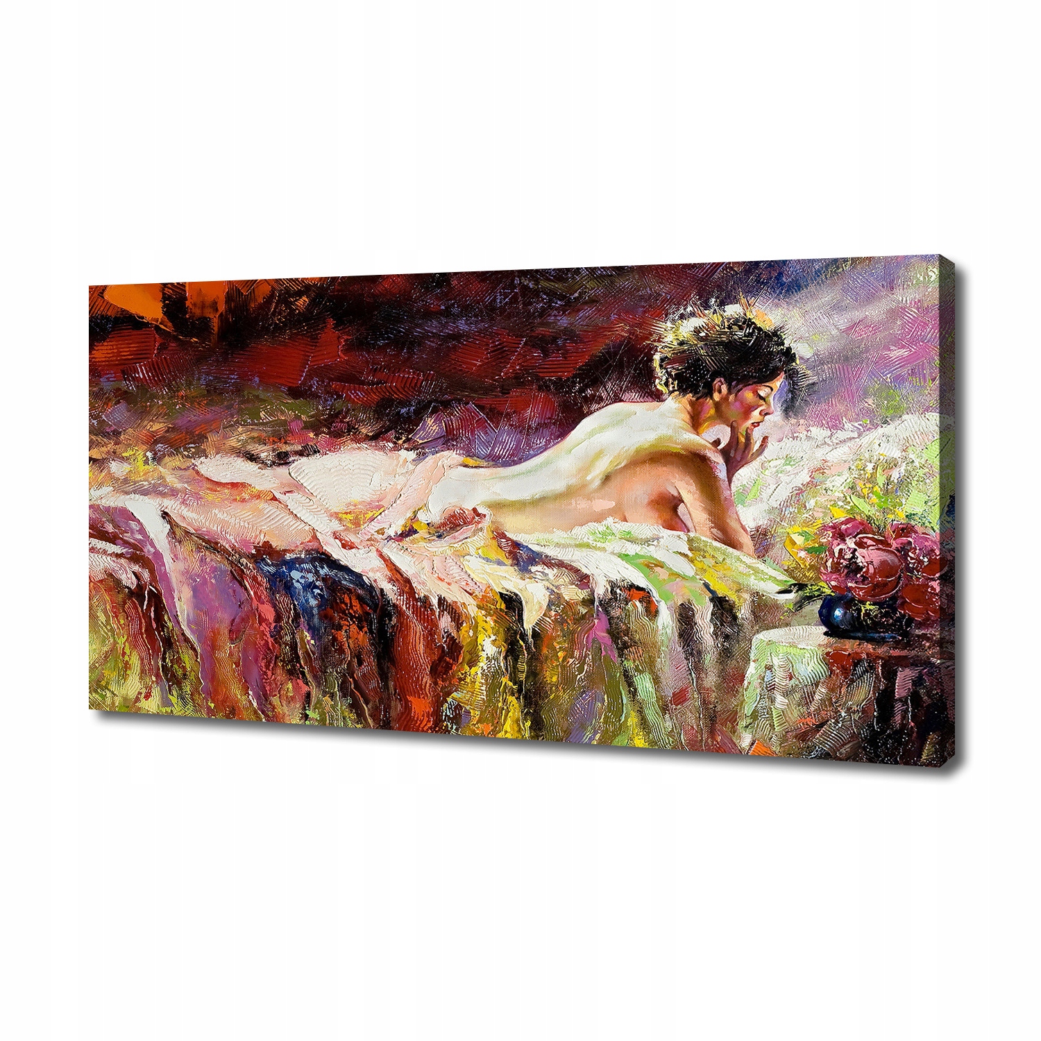 Fotoobraz obraz na plátně Ležící žena 140 x 70 cm