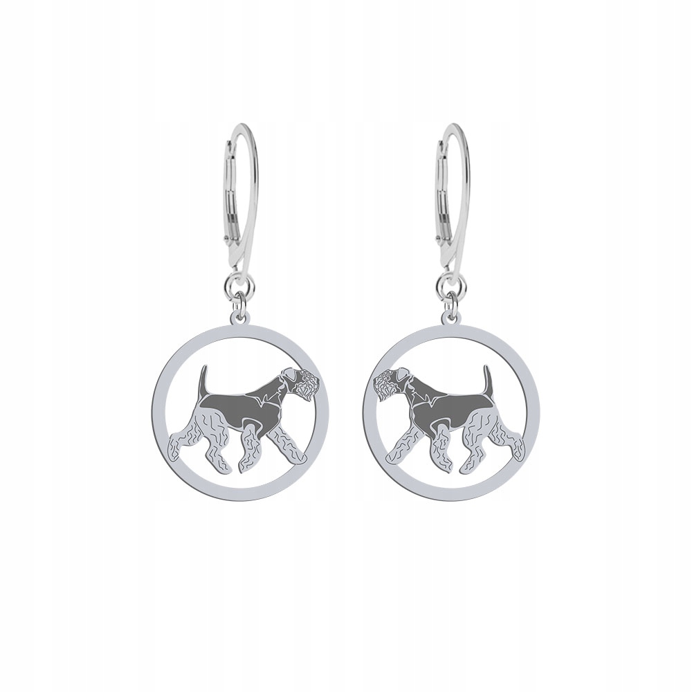 Stříbrné Náušnice se psem Lakeland Terrier 925 Šperky Dárek Gravírování