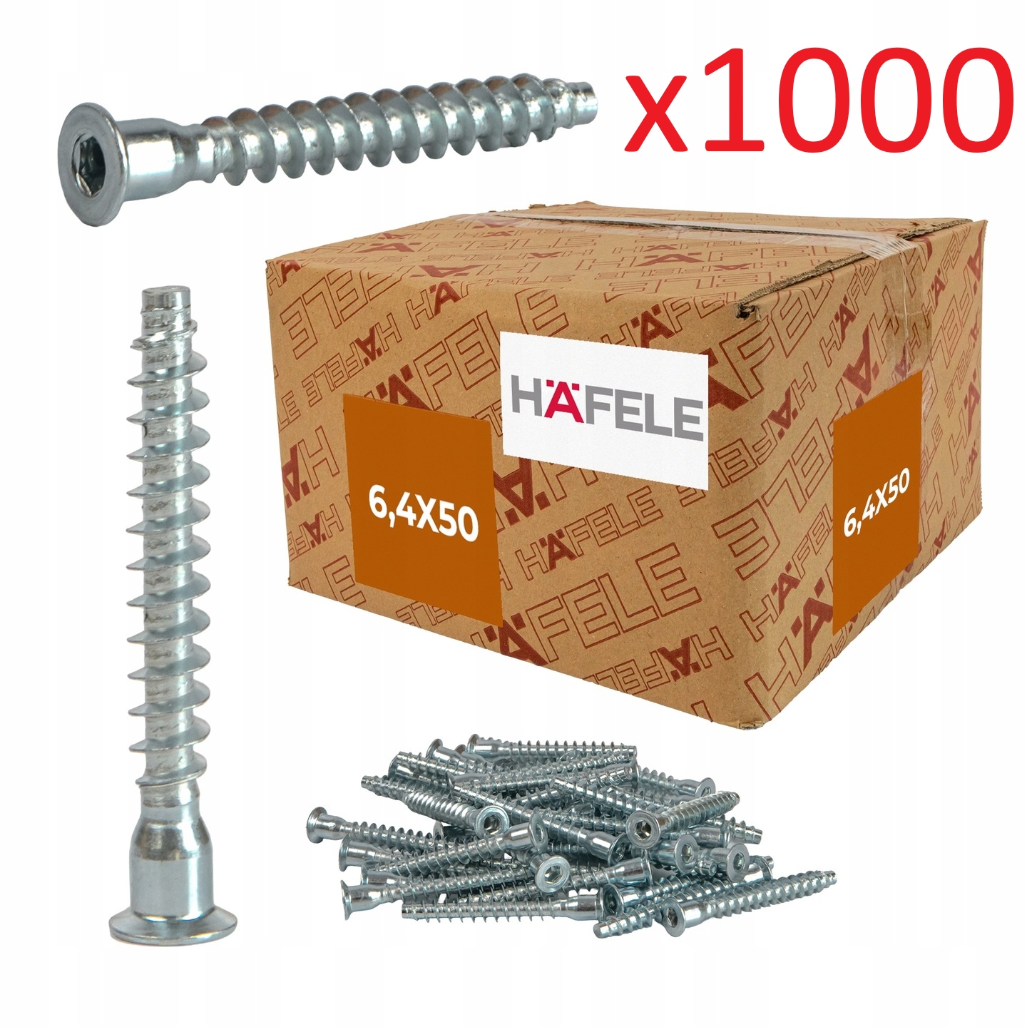 Konfirmát s Imbusovým zahloubením Šroub do dřeva 6,4 x 50 mm 1000 ks