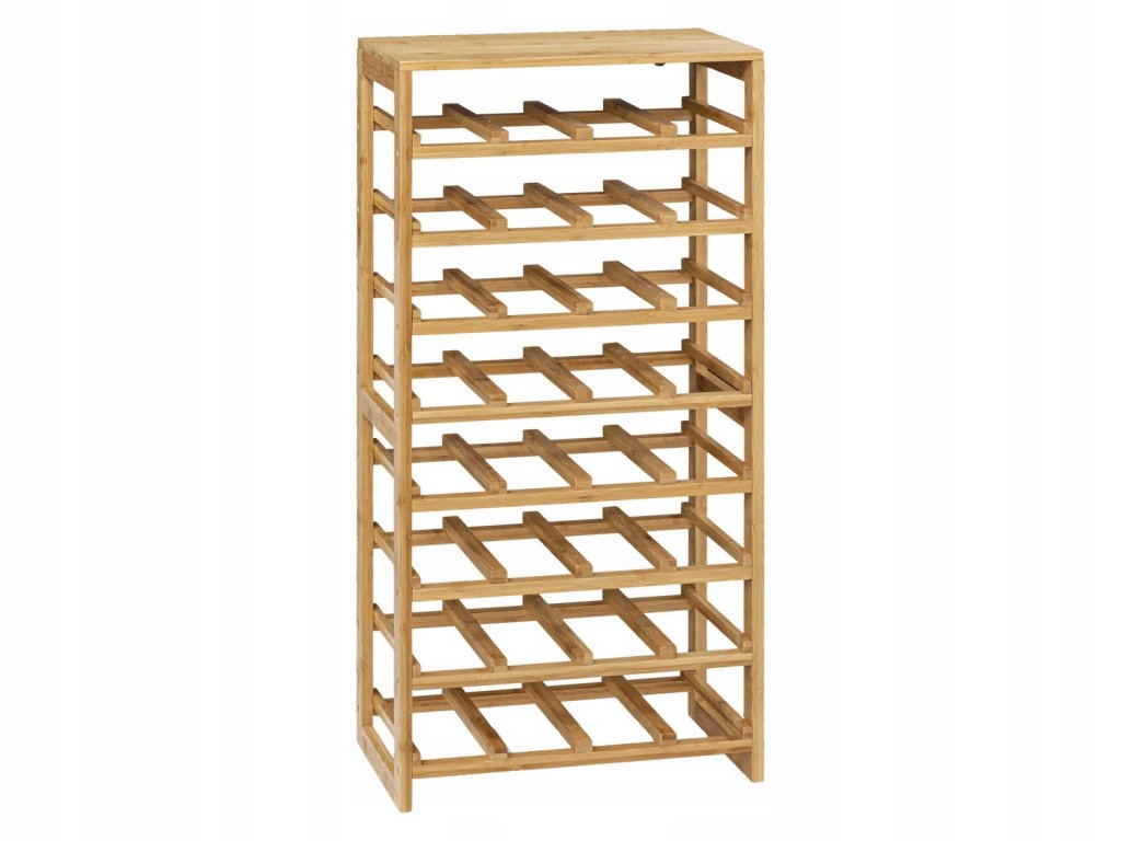 Regál na víno, 32 fľaše, 45 x 24 x 89 cm, bambus