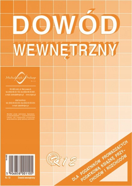 

Druk Dowód Wewnętrzny A5 K12