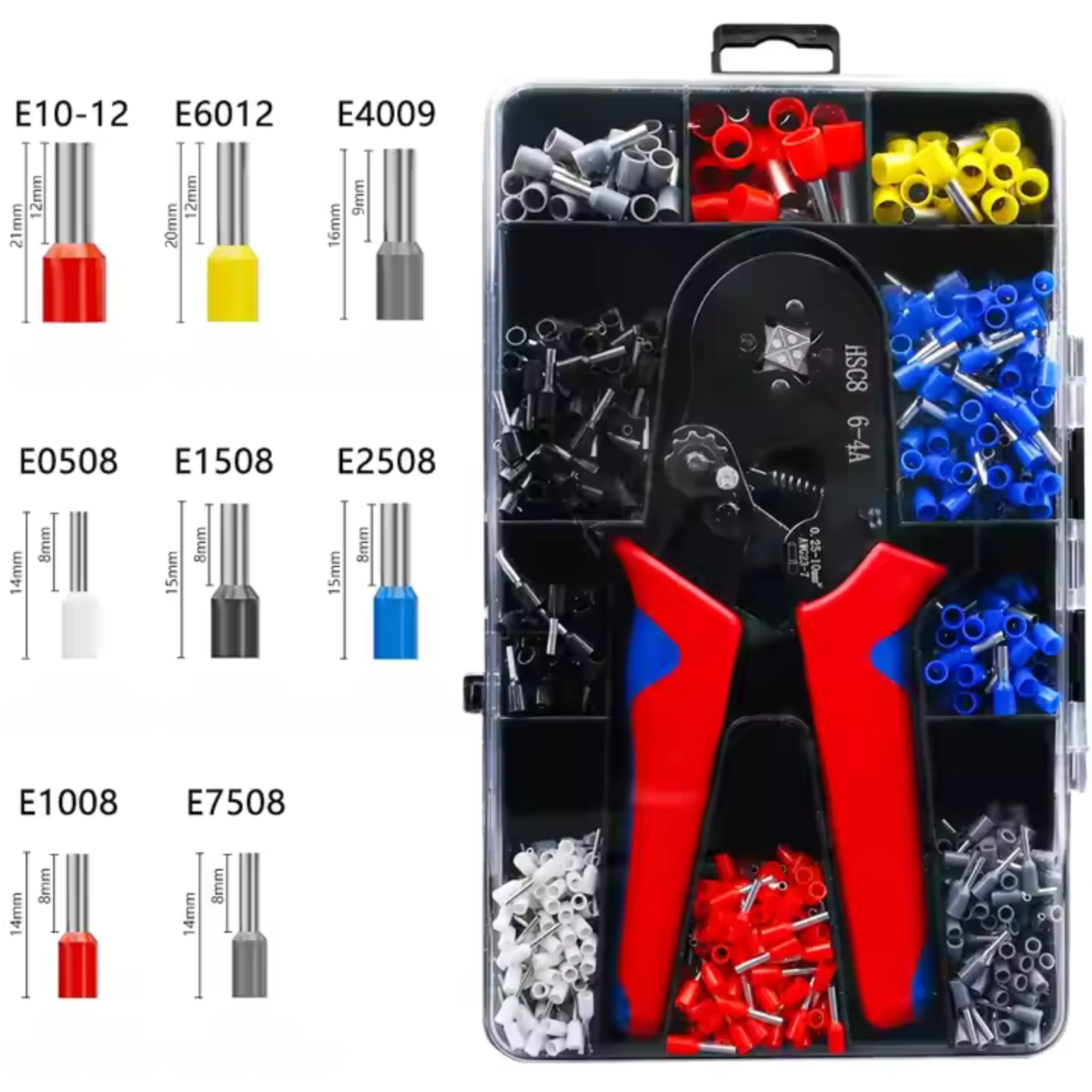 ZACISKARKA DO KONEKTORÓW Szczypce zaciskowe PRZEWODÓW KABLE 1200 tulejek Stan opakowania oryginalne