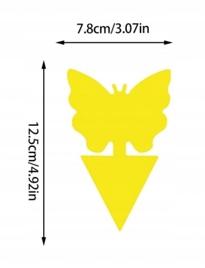 ŻÓŁTE LEPY DO DONICZEK ZIEMIÓRKI 12 SZTUK Zastosowanie przeciwko komarom molom muchom