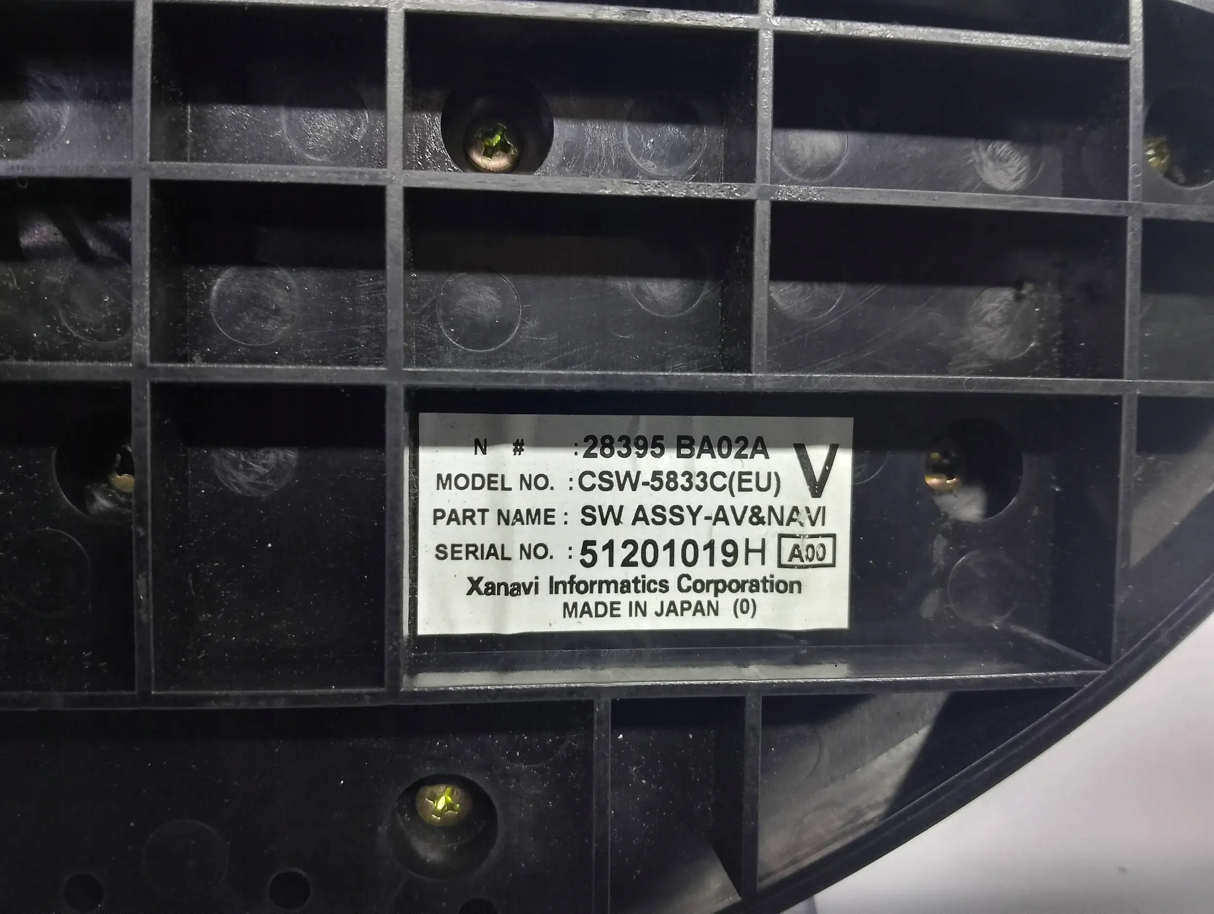 Nissan Primera 2004 Sterowniki and elementy electrics 28395BA02A