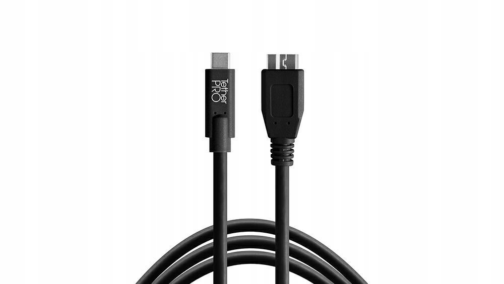 Kabel Tether Tools TetherPro Usb-c do Micro-B 4,6 m Usb 3.0 czarny