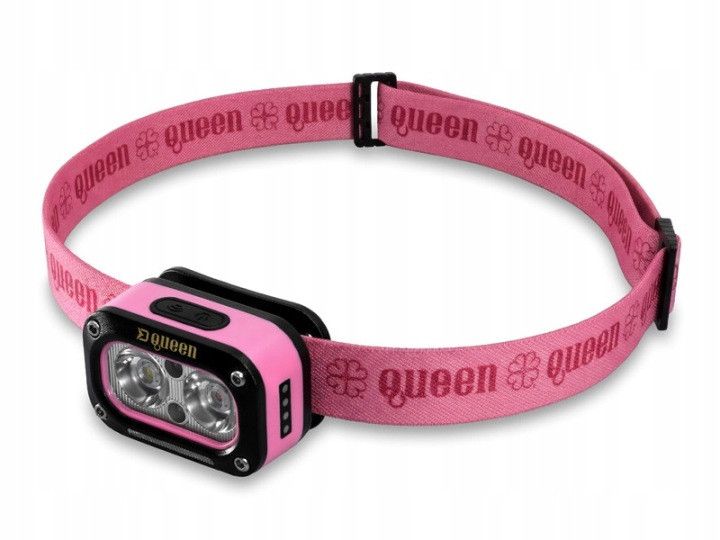 Latarka Czołowa Delphin Queen 3W/115lm 1200mAh Różowa 101006459