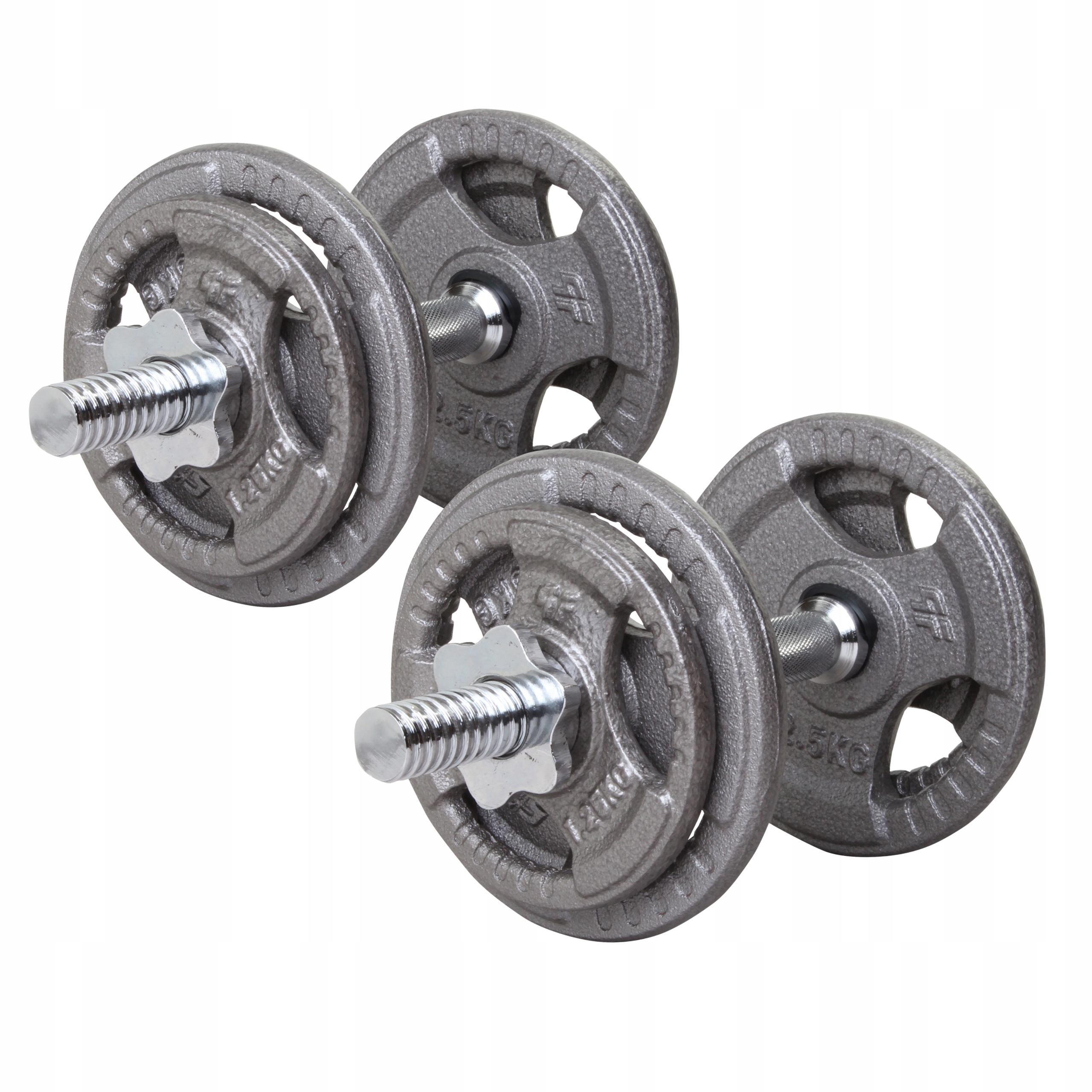 PLATINUM FITNESS HANTLE ŻELIWNE REGULOWANE 2x10KG ZESTAW HANTLI 20 KG Kod producenta ZHHM29-0001