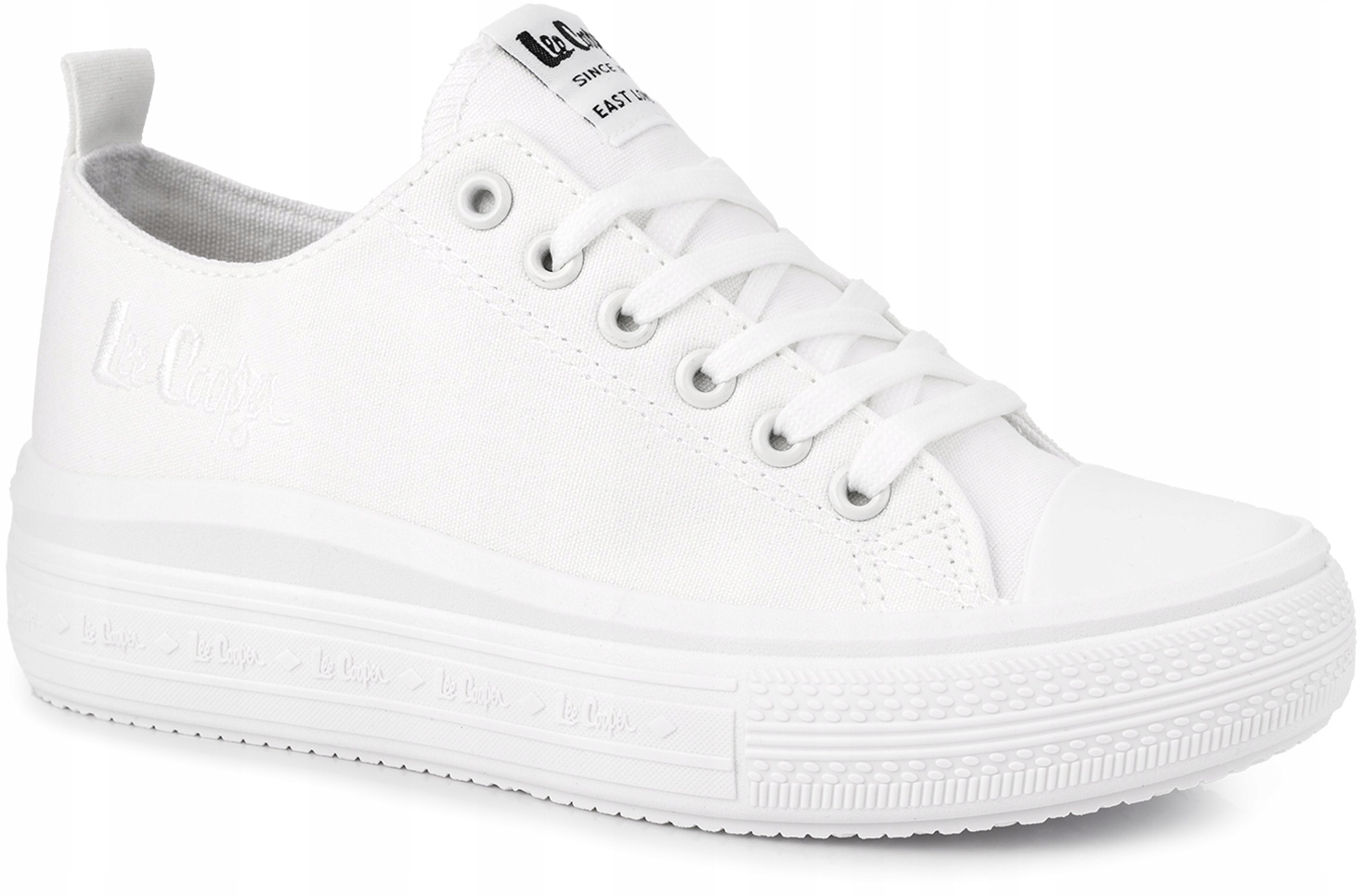 Damskie białe trampki na platformie Lee Cooper klasyczne podwyższone r. 38