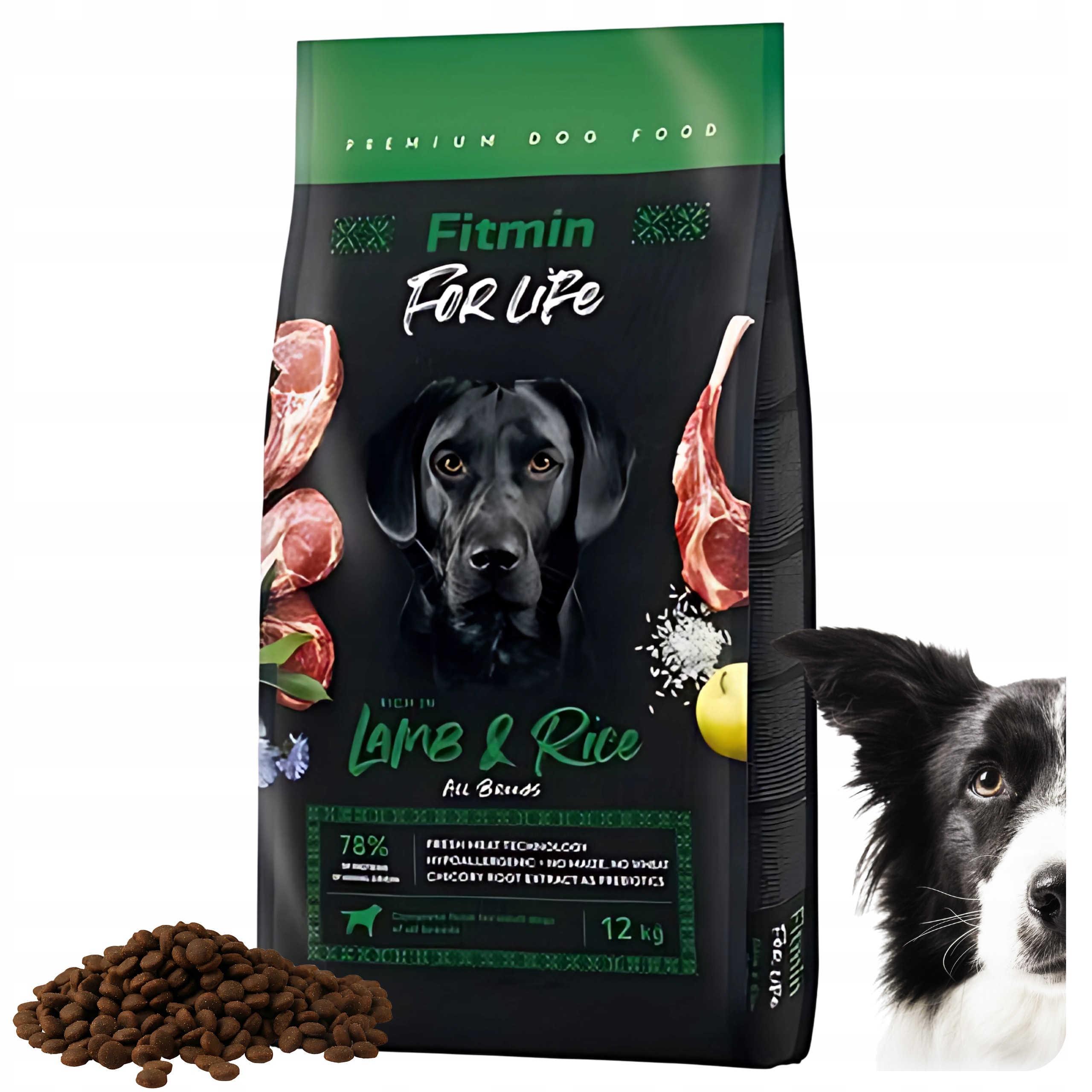 Levně Suché krmivo pro psa 12 kg, Jehněčí s rýží, Hypoalergenní Fitmin Lamb