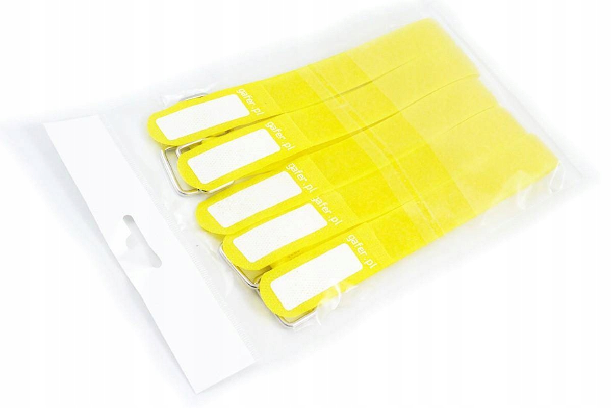 400x25 opaska kablowa, zestaw 5 szt. żółte