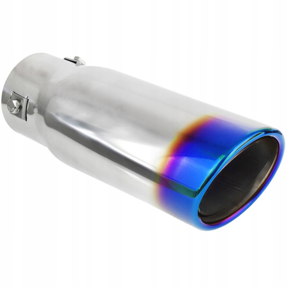 Końcówka Tłumika Chrom Opalana Niebieska 40-58MM