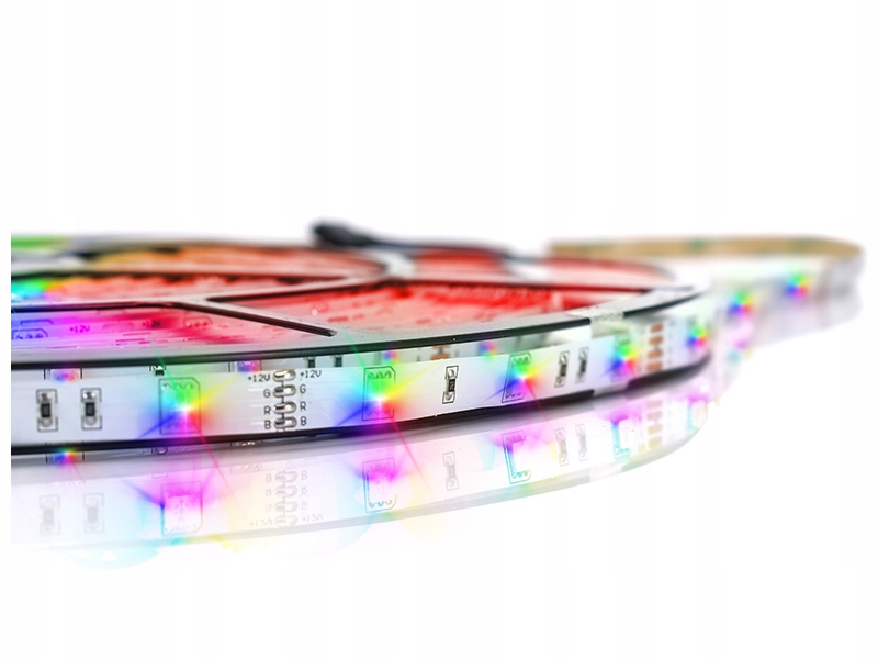 WIELO KOLOROWY PASEK TAŚMA LED RGB KOLORY SAMOPRZYLEPNY DO PRZYCINANIA 3m Jasność 1800 lm