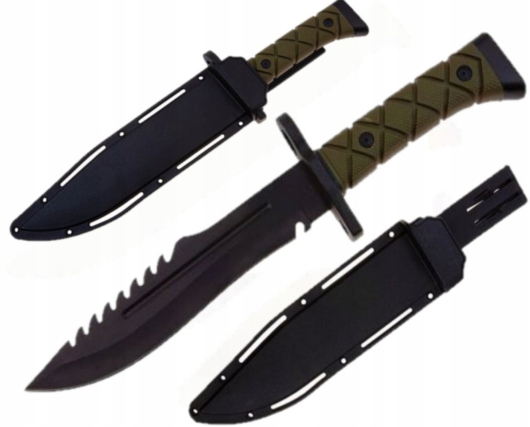 Nóż Taktyczny Wojskowy Myśliwski Bagnet Finka Survival Bushcraft Duży Ostry
