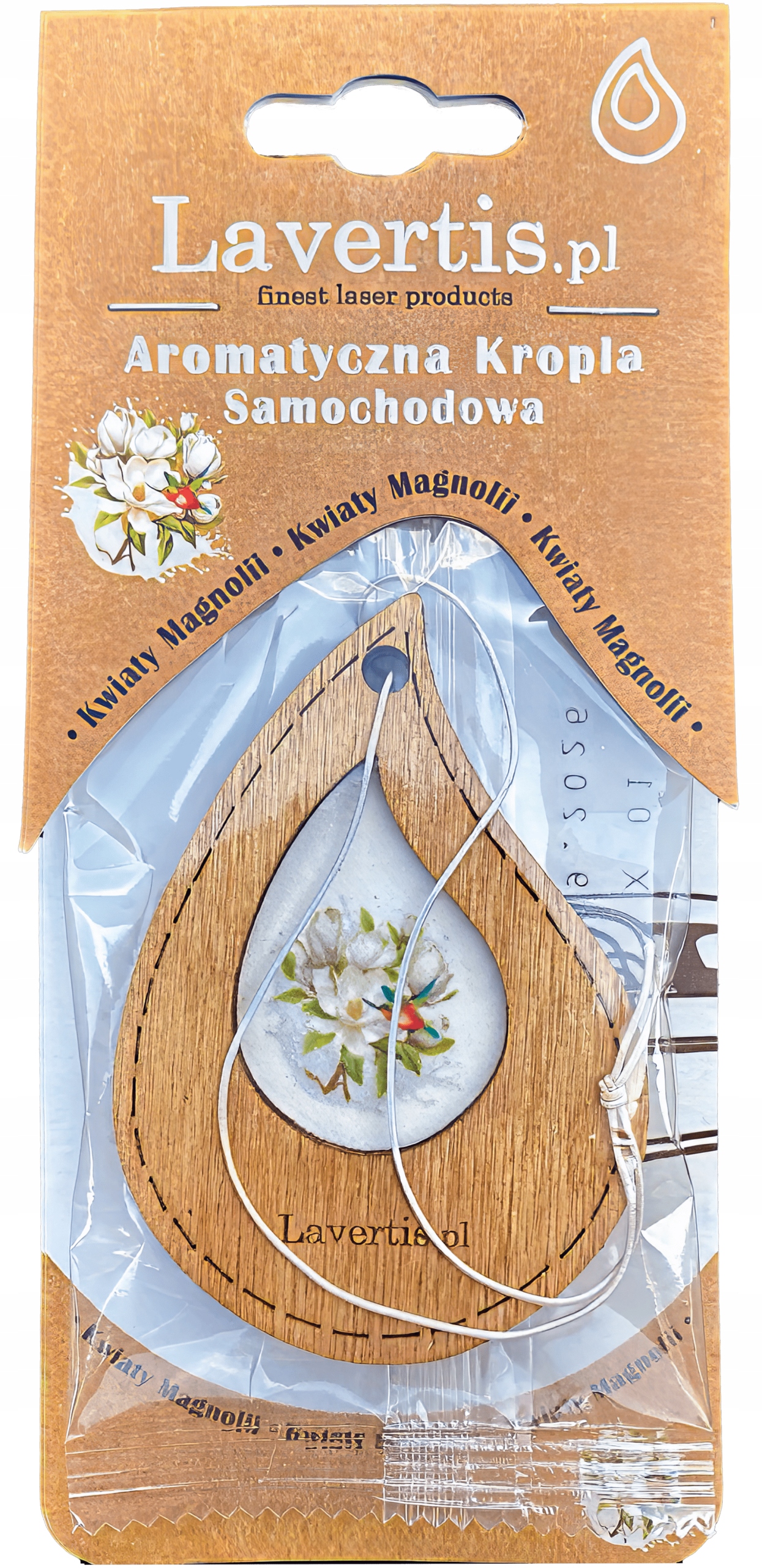 Zapach Samochodowy Kropla Magnolia Zawieszka Drewienko Zapachowe Do Auta