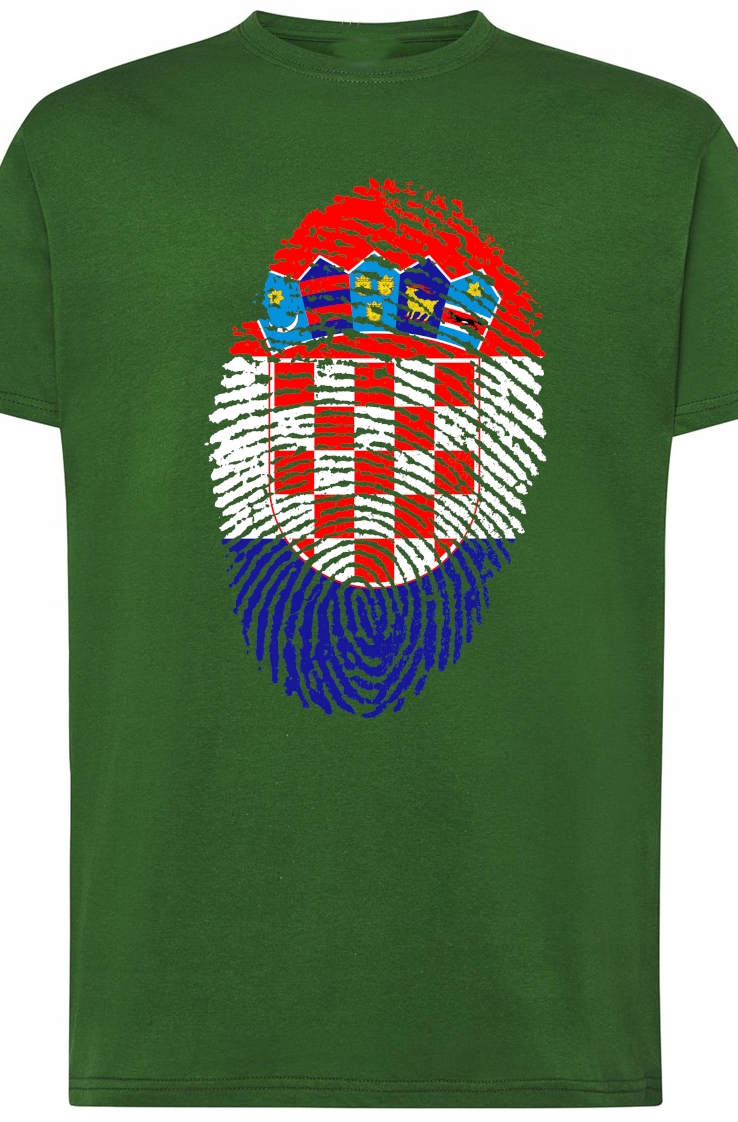 

Chorwacja Flaga Odcisk Męski T-Shirt Rozm.XS
