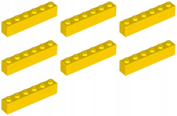 

Lego 3009 Klocek 1x6 żółty Nowy (17g) 7 szt.