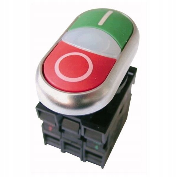 M22-DDL-GR-X1/X0/K11/230-W tlačítko dvojité červené/zelené samonávratem