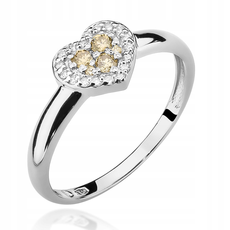 

Zaręczynowy Pierścionek Złoty Z Brylantami 0,10ct