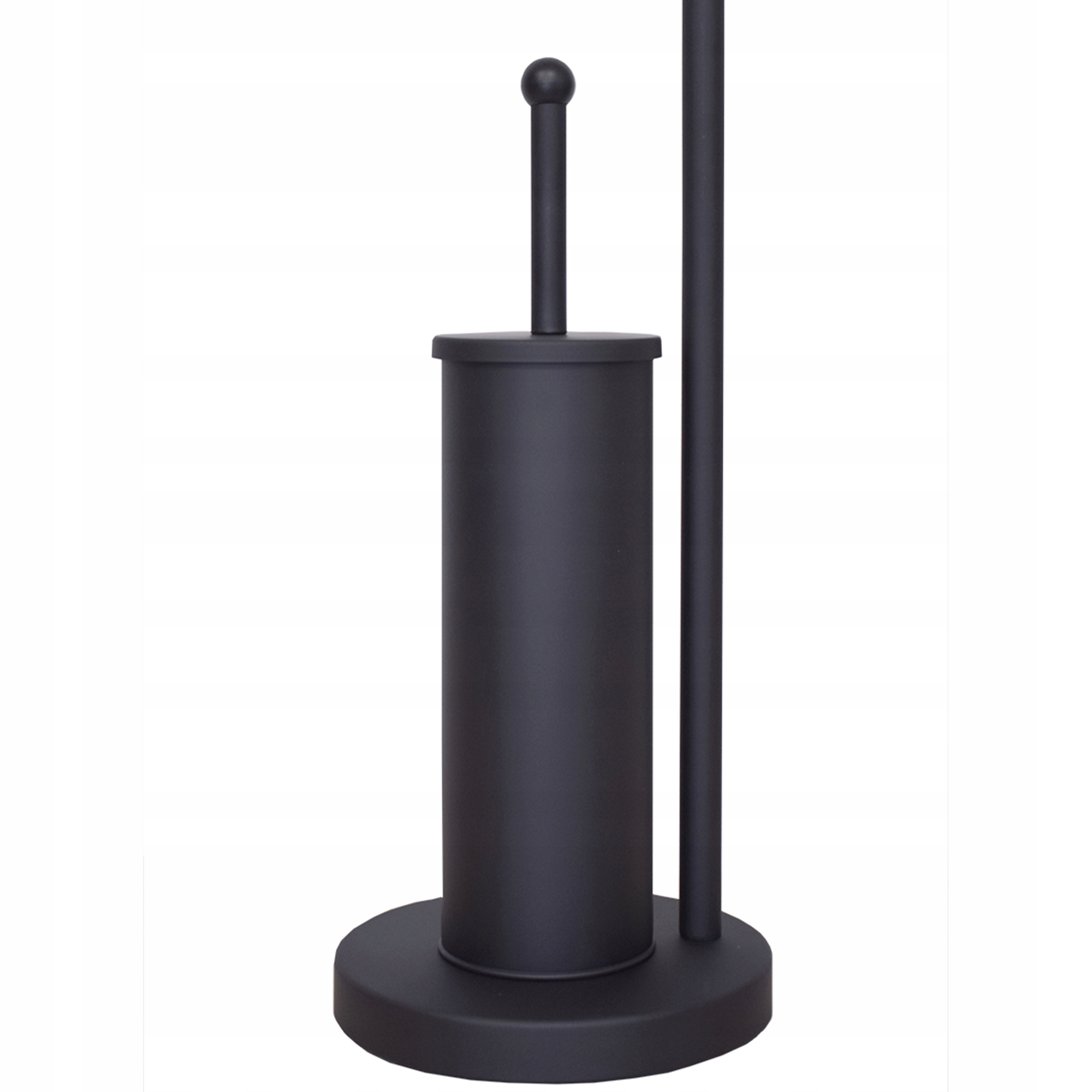 CZARNY STOJAK ŁAZIENKOWY NA PAPIER SZCZOTKA WC MAT Marka Rodeno
