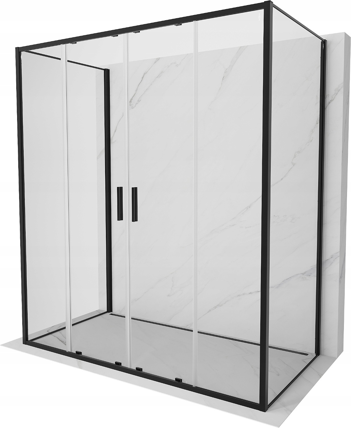 Mexen Exo-3S kabina prysznicowa 3-ścienna rozsuwana 180 x 70 cm, transparen