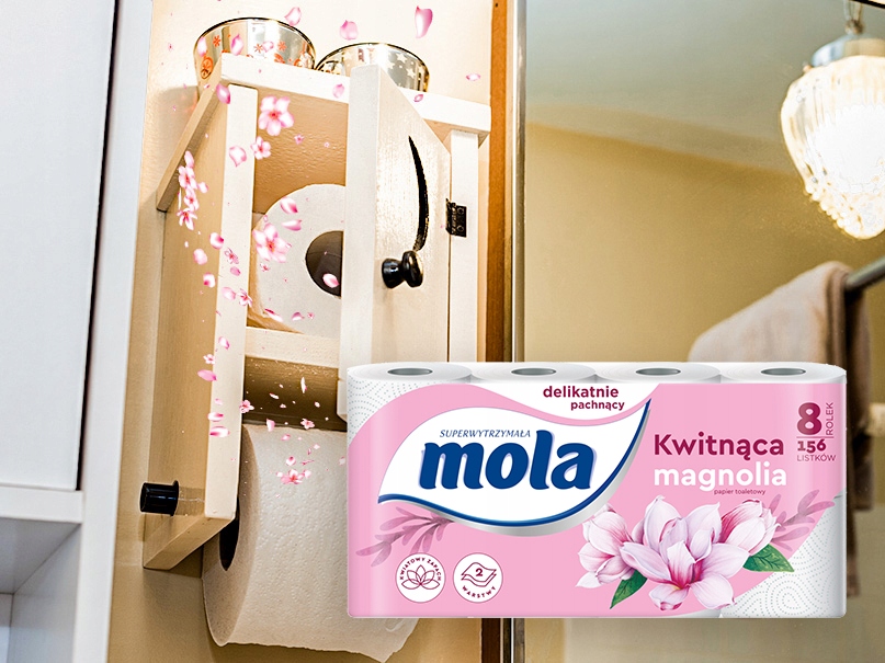 Papier toaletowy Mola kwitnąca magnolia PAKIET Rodzaj papier toaletowy