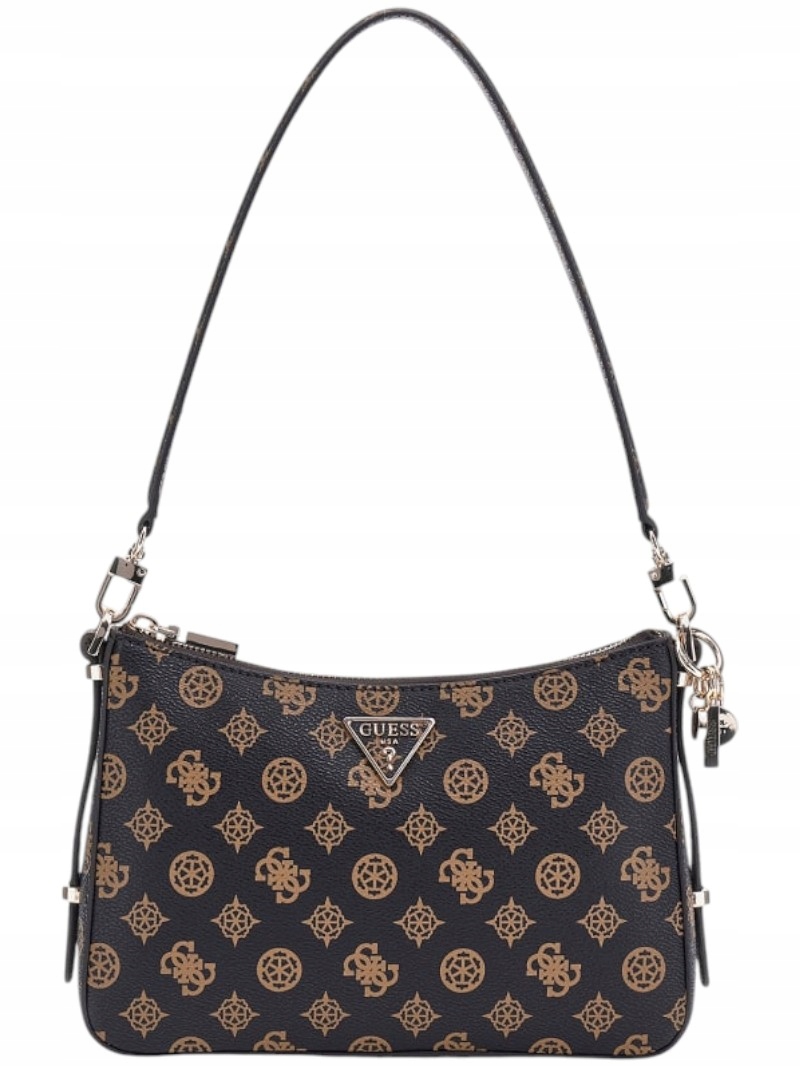 Guess Dámská Kabelka Eco Erica Top Zip Shoulder Bag Hnědá