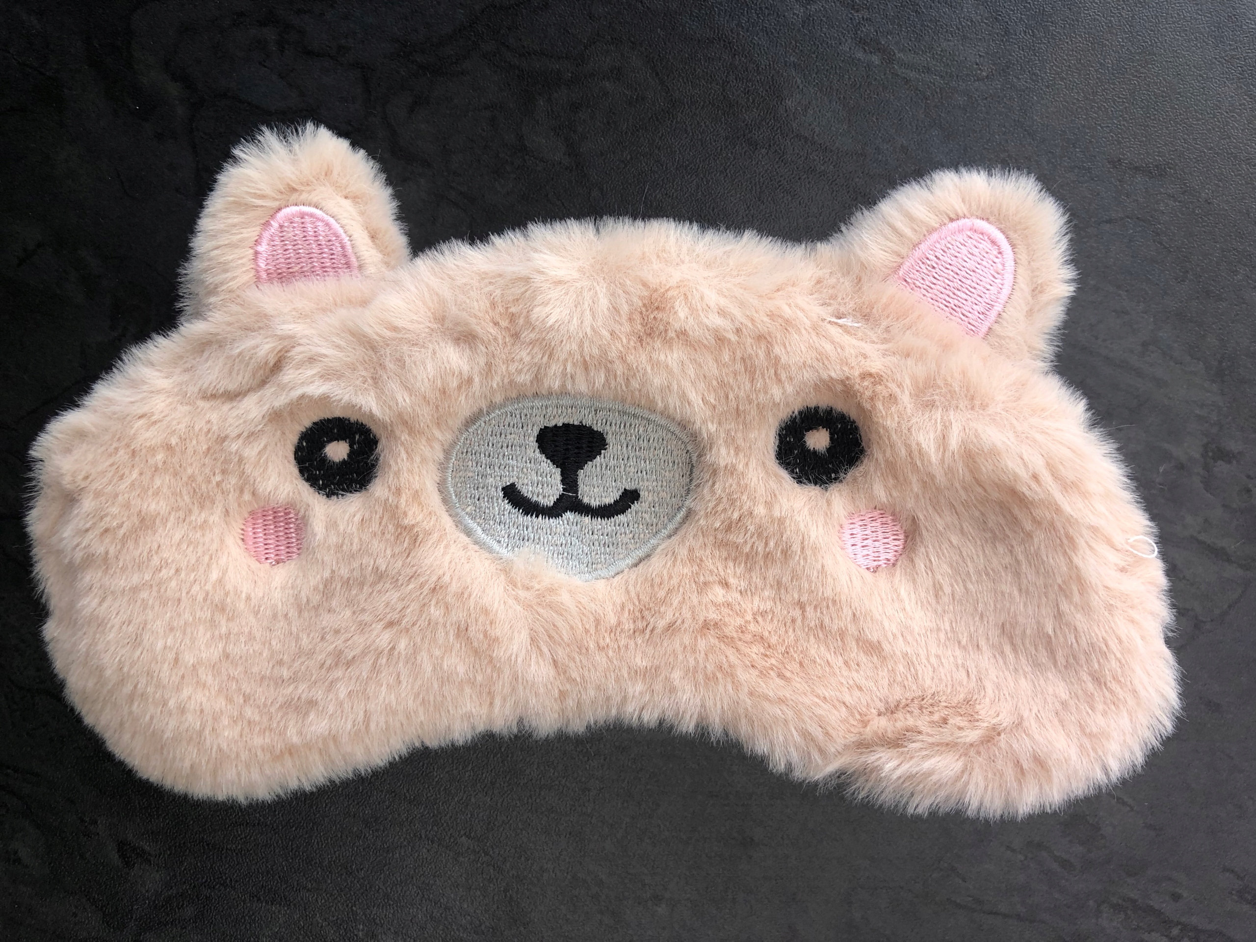 MASKA OPASKA NA OCZY DO SPANIA SNU RELAKSU miś misiek beż OLDMAN PLUSZOWA Kod producenta OPASKA DLA DZIECI NA OCZY prezent