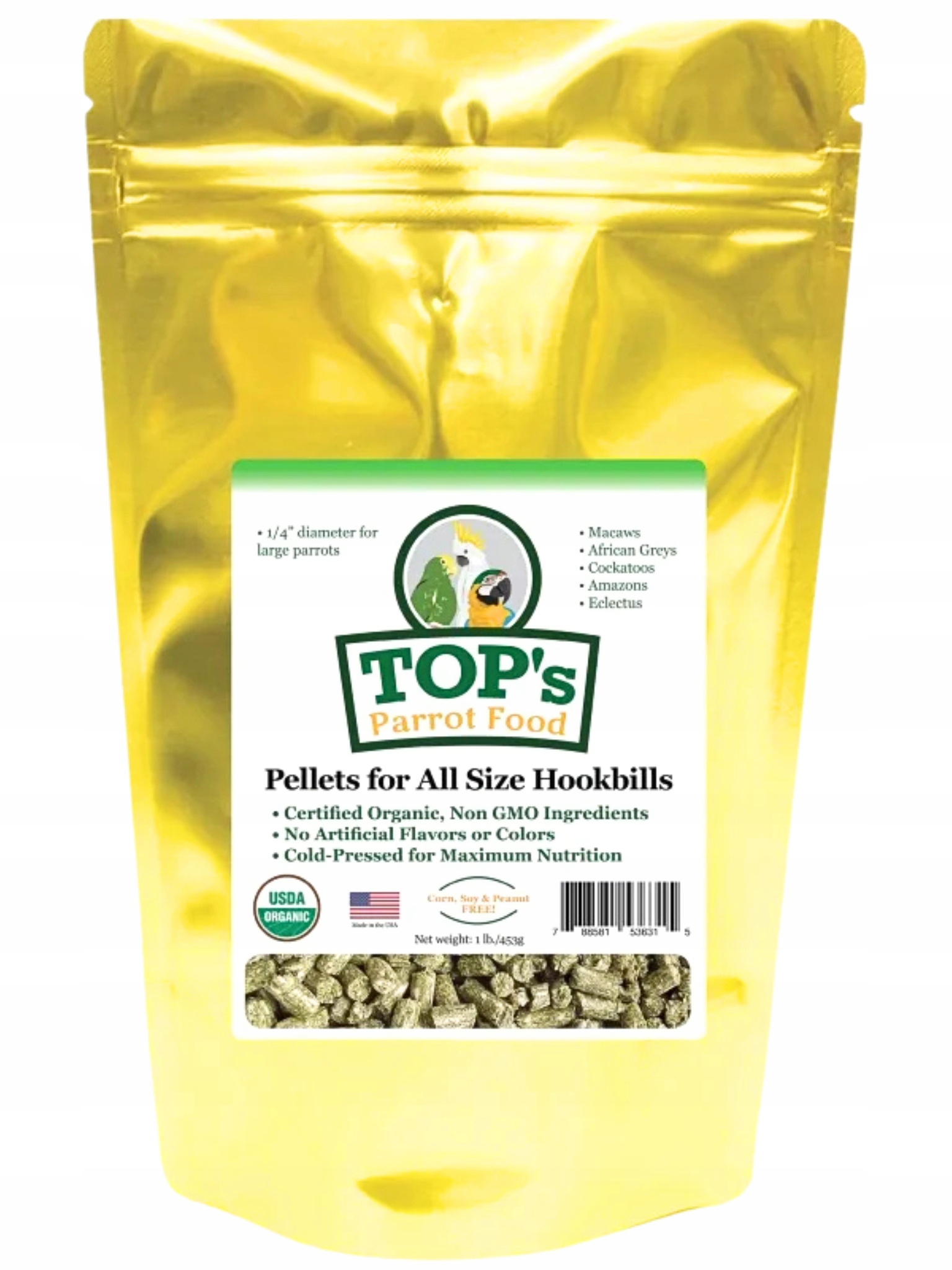TOP's – Organický granulát Top's pro všechny druhy PaPug 4,54 kg