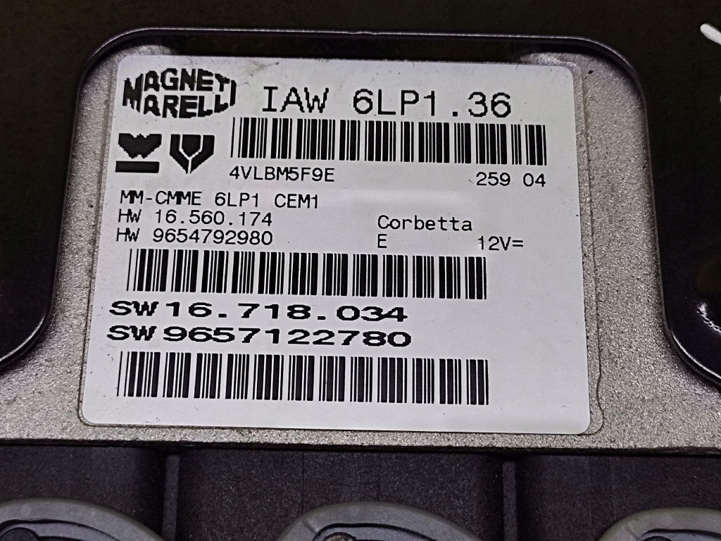 CITROEN C4 control unit of the engine IAW6LP136