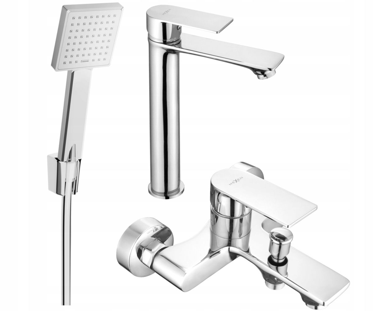 Mexen Royo R45 Chromová Vanová Sada s Umyvadlovou Baterií
