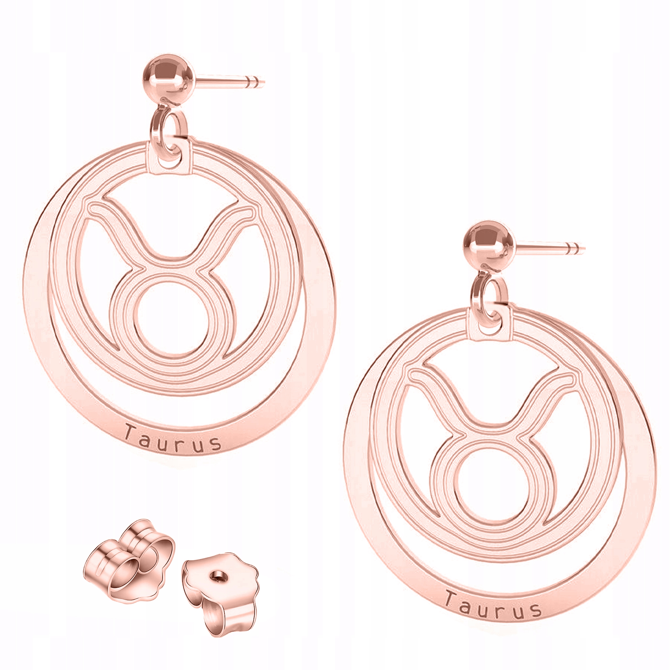 Náušnice Pozlacené Zodiac Býk Taurus Zodiac pro Býka Stříbro 925