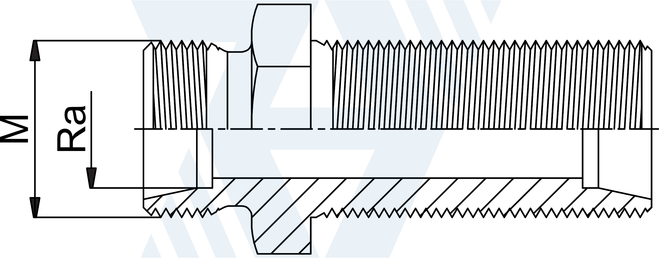 Złącze hydrauliczne grodziowe panelowe BB M16 10L Producent części inny