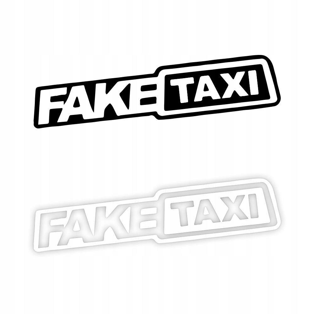 Naklejka Wlepka *FAKE TAXI* na samochód,Rower Taxi - KOLOR
