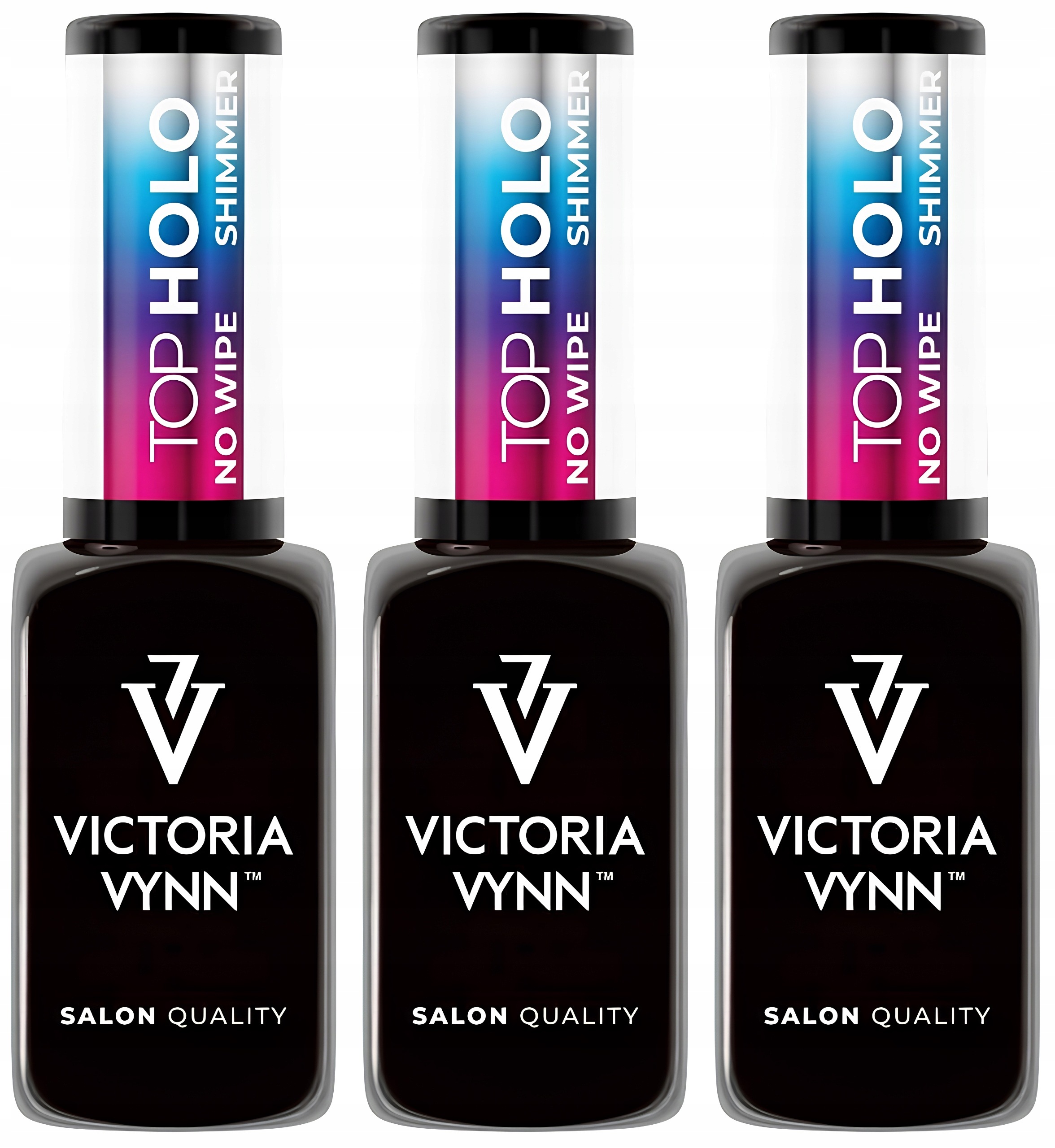 3 x Victoria Vynn Gel Lak Top Holo No Wipe, 8 ML